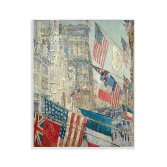 Stupell Industries Classic Americana Flags Wall Plaque Art {1}