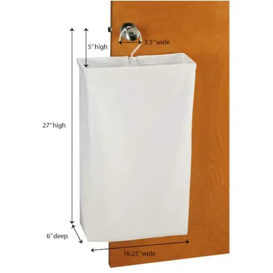 Household Essentials 27" Door Hanging Laundry Bag White {8}