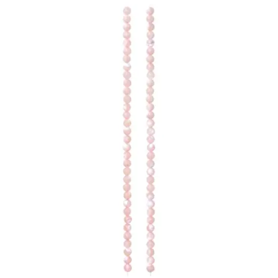 Light Pink Mother of Pearl Round Beads, 4mm by Bead Landing&trade; {4}