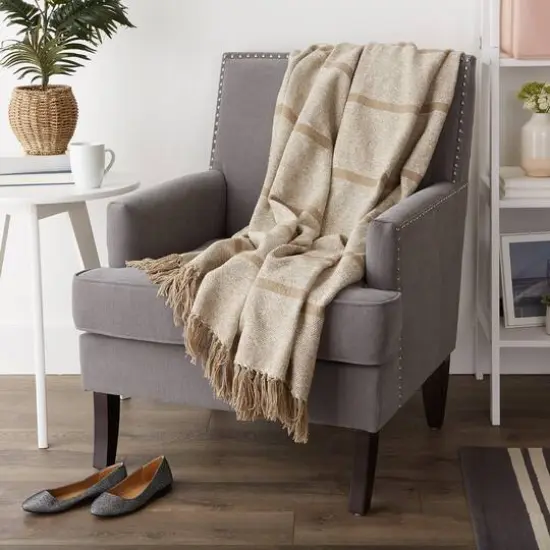 DII&reg; Striped Homespun Throw Stone {7}
