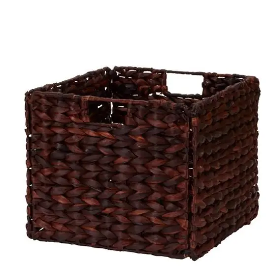 Household Essentials 13" Household Essentials Foldable Wicker Storage Bin Brown {1}
