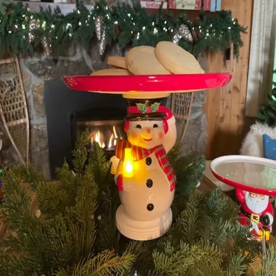 Lit Snowman Cake Plate {4}