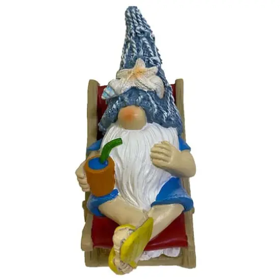 Santa's Workshop 6" Beach Gnome Figurine in Chair {1}