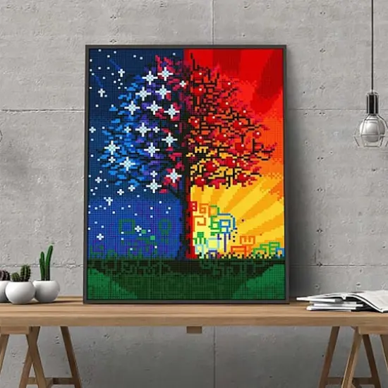 Sparkly Selections Night and Day Tree Glow in the Dark Diamond Art Kit {3}