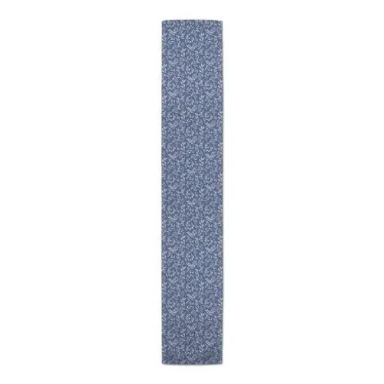 Delicate Floral Cotton Twill Runner Navy {4}