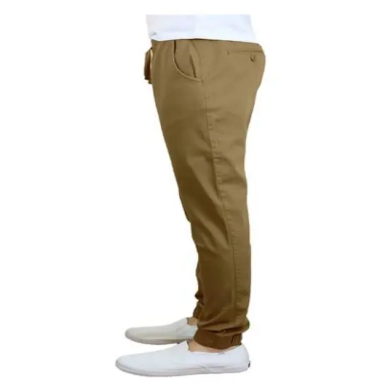 Galaxy By Harvic Slim Fit Basic Stretch Twill Men's Joggers Timber {4}