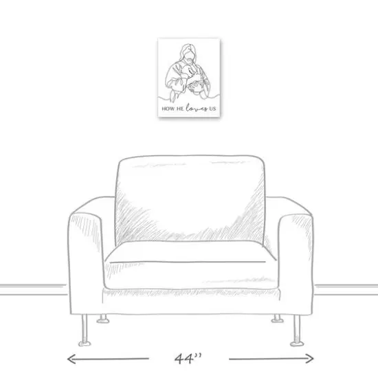 How He Loves Us 1 11" x 14" Canvas Wall Art {6}