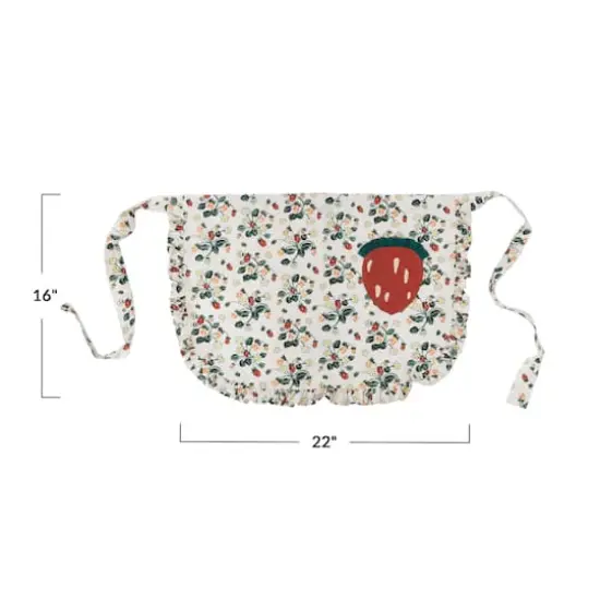 Hello Honey&reg; Cotton Half Apron with Strawberry-Shaped Pocket {8}