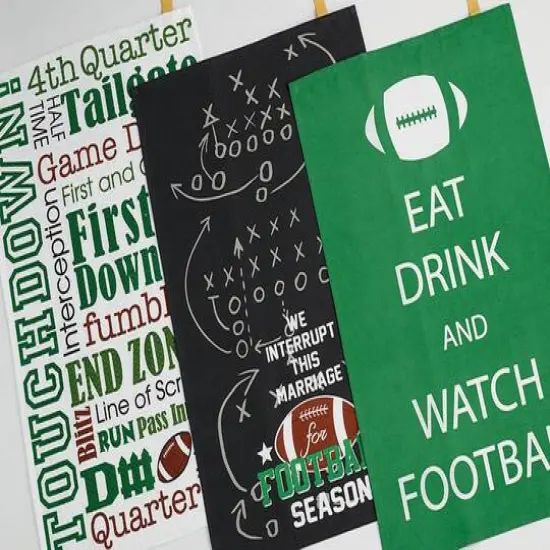 DII&reg; Everything Football Dishtowels, 3ct. {5}