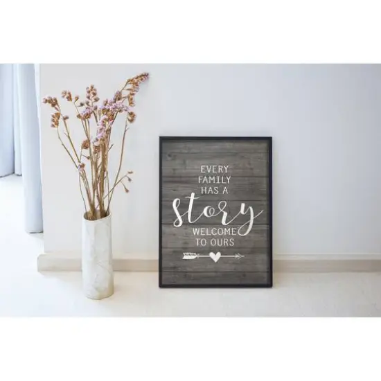 Stupell Industries Every Family Has A Story Wall Art in Black Frame {3}