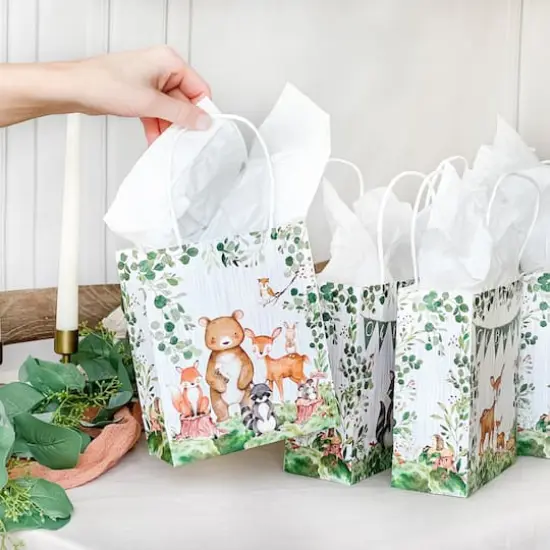 Kate Aspen&reg; Woodland Baby Shower Gift Bag Set {4}