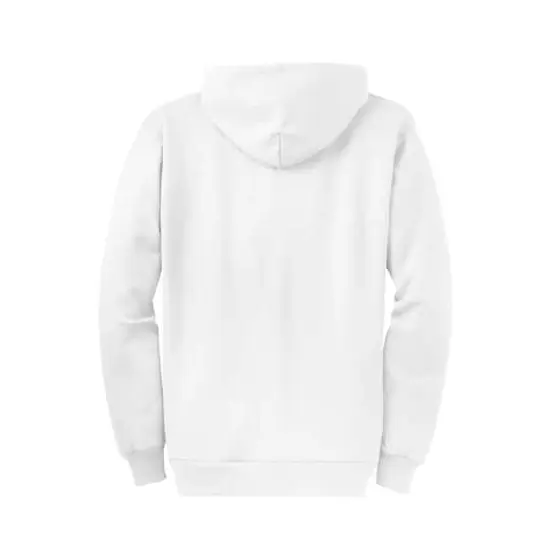Port & Company® Neutrals Core Fleece Full-Zip Hooded Sweatshirt White {4}