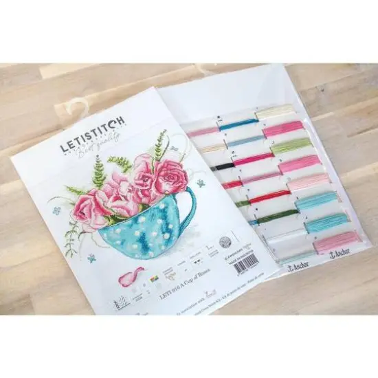 Letistitch A Cup Of Roses Counted Cross Stitch Kit {3}