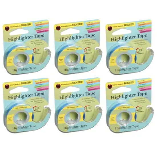 Lee Removable Highlighter Tape, 6ct. Blue {1}