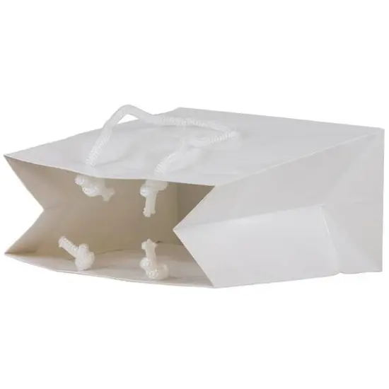 JAM Paper Small Glossy White Gift Bags, 3ct. {4}