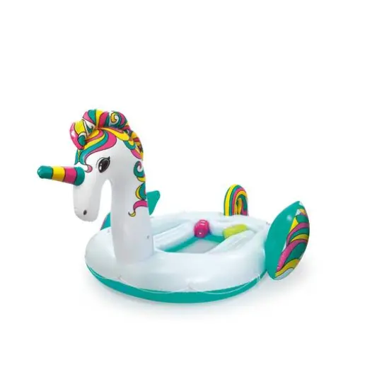 Bestway 19.4ft. Wide Giant Unicorn Party Island {1}