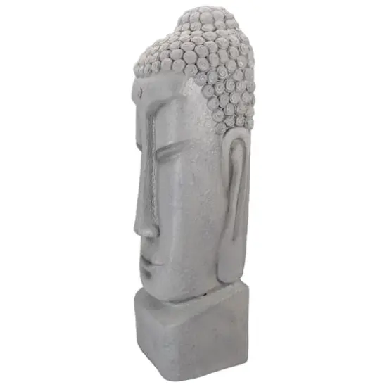 23.25" Large Buddha Head Outdoor Garden Statue {5}
