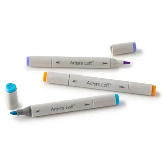 Pastel Level 2 Dual Tip Sketch Marker Set by Artist’s Loft™ {1}