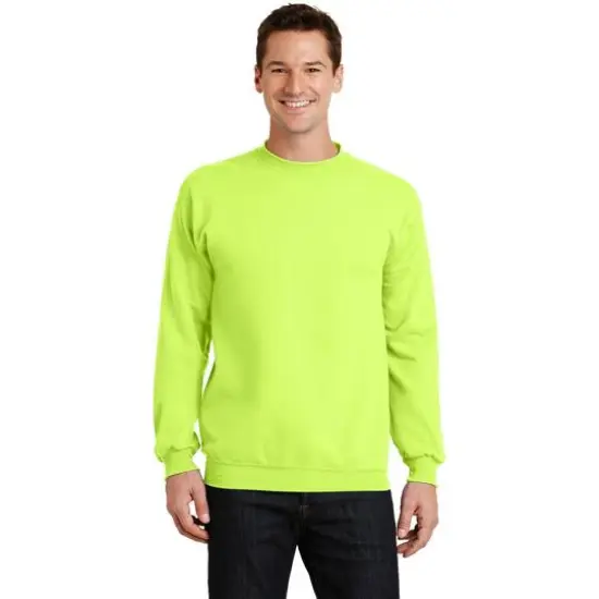 Port & Company&reg; Core Fleece Crewneck Sweatshirt Neon Yellow {4}