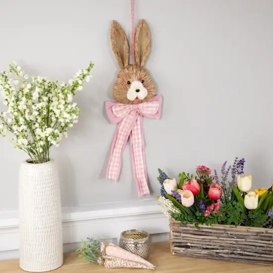 21" Easter Bunny with Bow Hanging Wall Decoration {3}