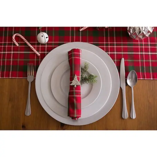 DII&reg; 72" Tartan Holly Plaid Table Runner {5}