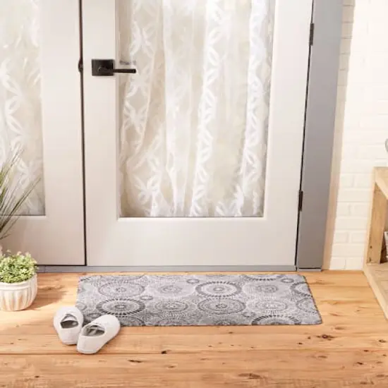 DII&reg; Black Kaleidoscope Tufted Mat {3}