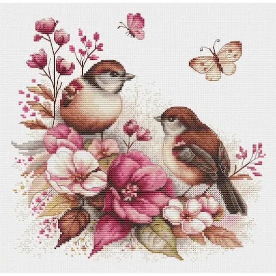 Luca-S The Birds - Spring Counted Cross Stitch Kit {1}