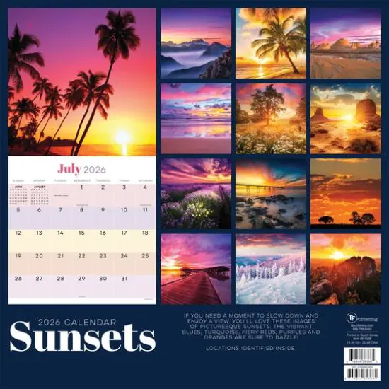 2026 Sunsets Wall Calendar {6}