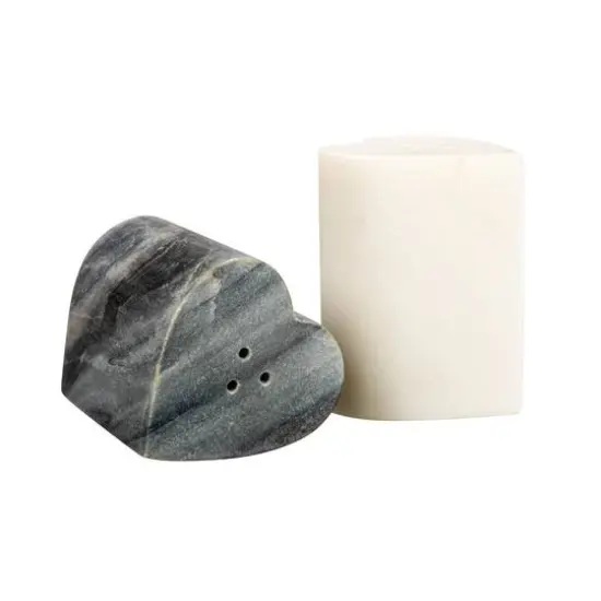 Hello Honey&reg; Heart-Shaped Marble Salt & Pepper Shakers Set {8}