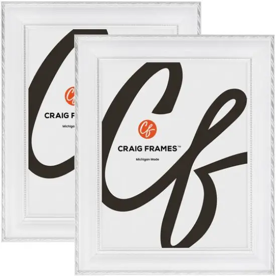 2 Pack: Craig Frames Victoria White & Silver Picture Frame {1}