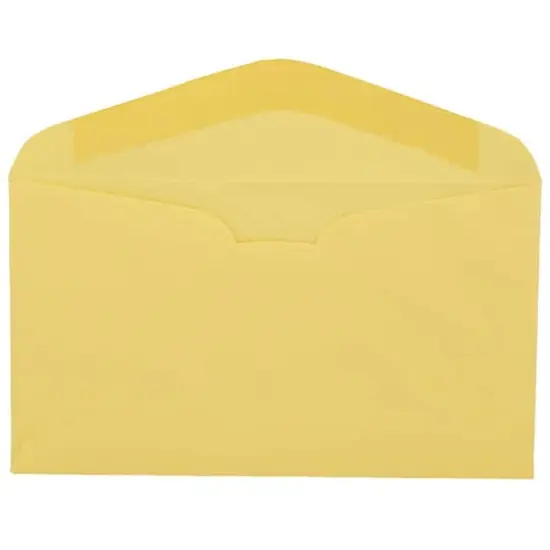 JAM Paper 3.625" x 6.5" Premium Commercial Envelopes, 100ct. Canary Yellow {4}