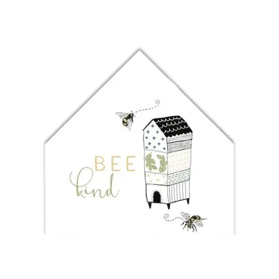 Bee Kind Hive 12" x 12" House Shaped Canvas {1}