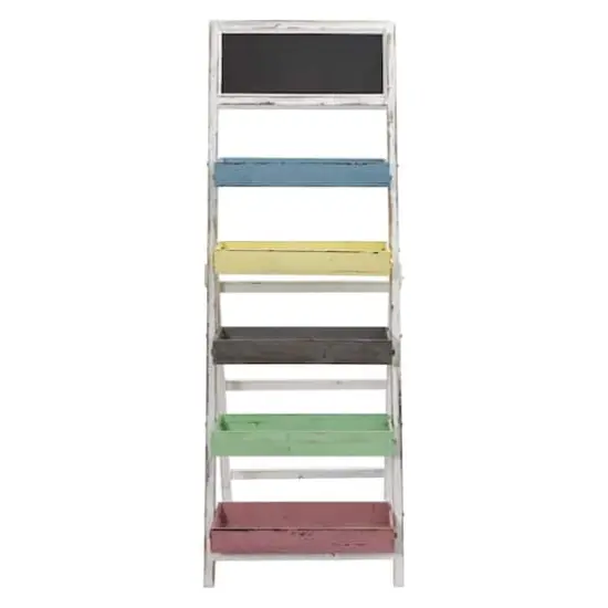 5-Tier Colorful Farmhouse Stand with Chalkboard {3}