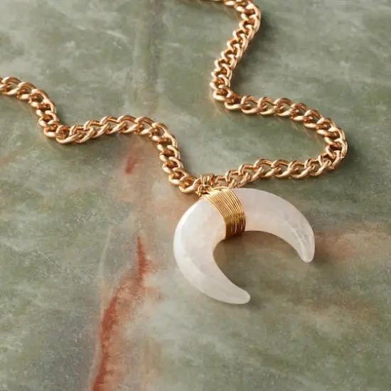 White Agate Moon Pendant by Bead Landing&trade; {3}