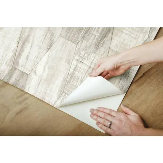 RoomMates Wood Hexagon Tile Peel & Stick Wallpaper Gray {10}