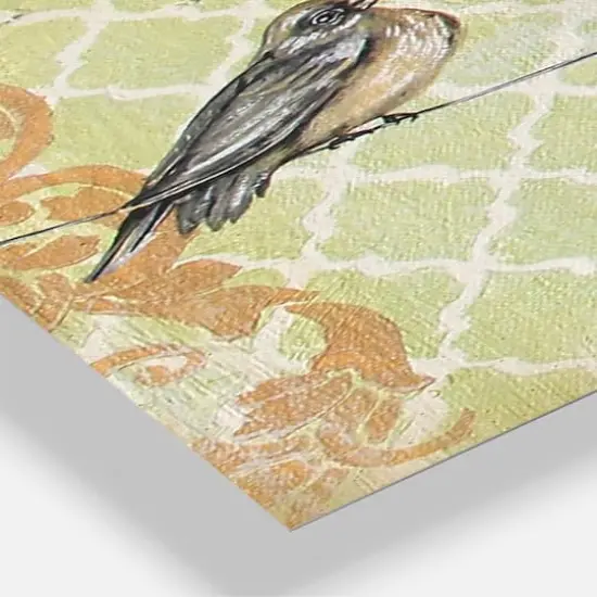 Designart Birds Gathered On Wire Paris II Multipanel Wall Clock {4}