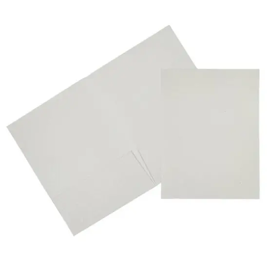 JAM Paper Handmade Metallic Folders White {1}
