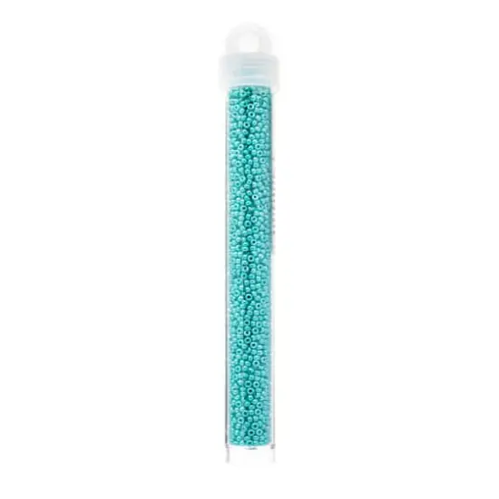 Miyuki&reg; 11/0 Glass Seed Beads, 22g Turquoise Green Opaque Luster {3}