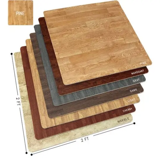 Sorbus 24" Interlocking Floor Tile Mats, 12ct. Pine {6}