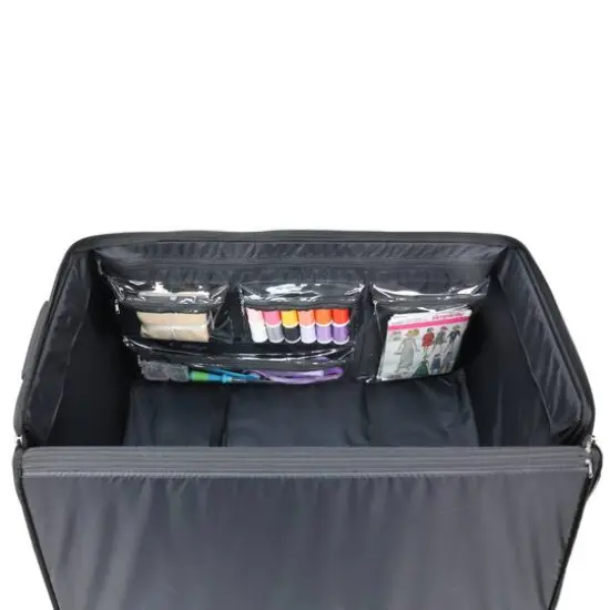 Everything Mary Floral Design Jumbo Rolling Craft Tote {7}