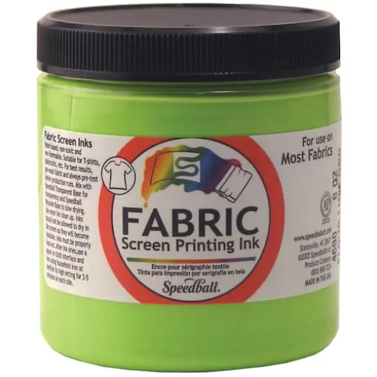 Speedball&reg; Fabric Screen Printing Ink Fluorescent Lime Green {1}