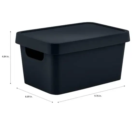 Simplify Small Charcoal Vinto Storage Box with Lid {8}