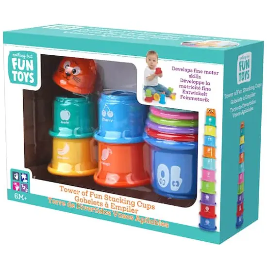 Nothing But Fun Toys Tower of Fun Stacking Cups {4}