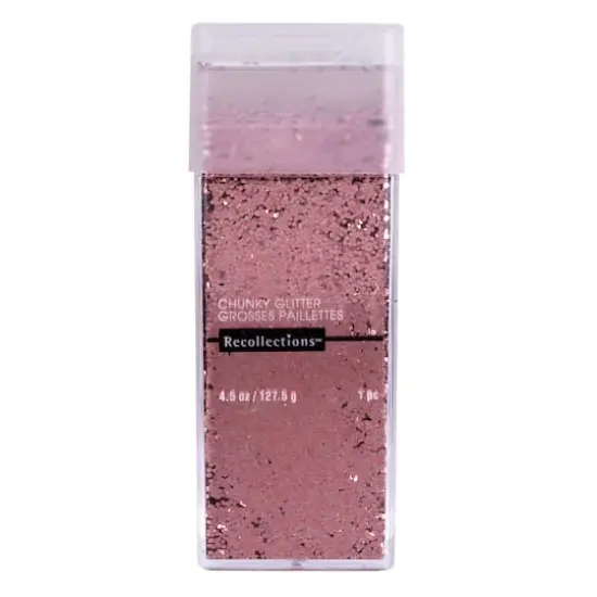 Chunky Glitter by Recollections&trade;, 4.5oz. Rose Gold {1}