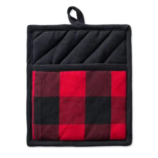 Red Buffalo Check Potholder & Dishtowel Kitchen Set {4}
