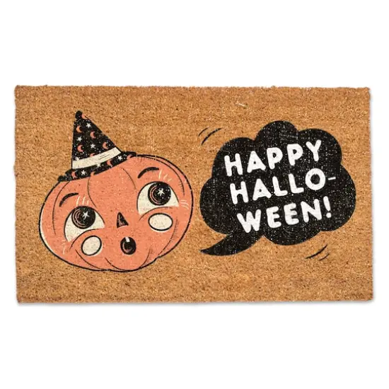 Happy Halloween Pumpkin Door Mat {1}