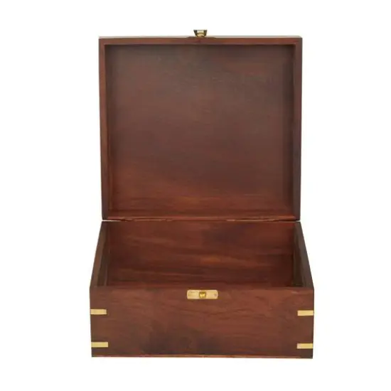 7" Gold Brass Sextant Compass with Decorative Wood Box {6}