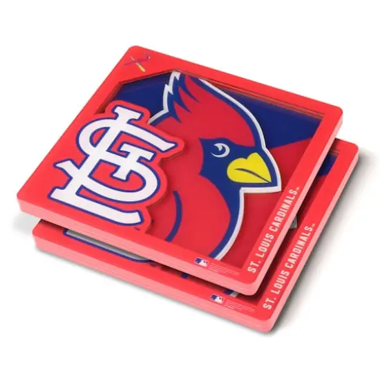 MLB 3D Logo Series Coasters, 2ct. StLouis Cardinals {1}