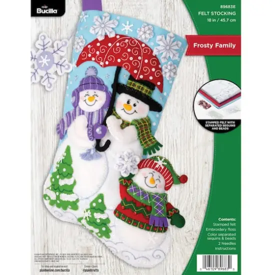 Bucilla&reg; Frosty Family Felt Stocking Kit {1}
