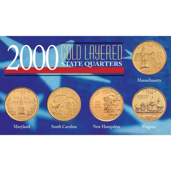 2000 Gold-Layered State Quarters {1}